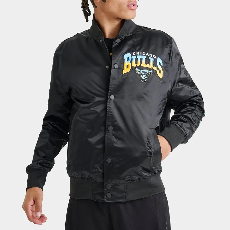 Chicago Bulls Gamma 6-Time Champs Black Satin Jacket