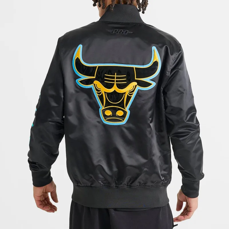 Chicago Bulls Gamma 6-Time Champs Black Satin Jacket - Image 6