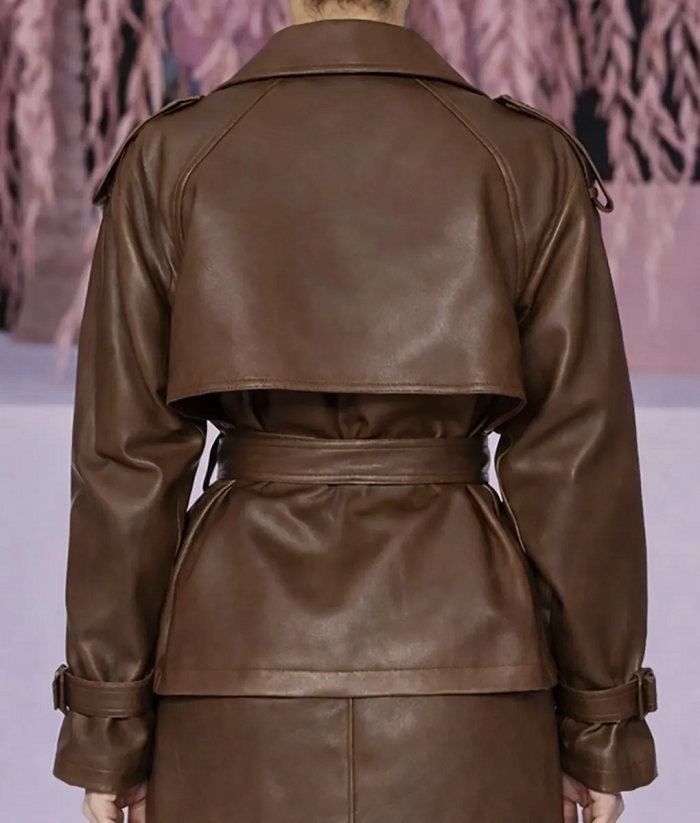 Claire Foy Double Breasted Brown Jacket - Image 2