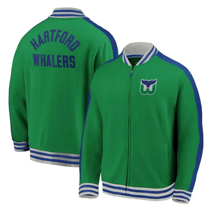 Hartford Whalers Green Track Jacket - Image 2
