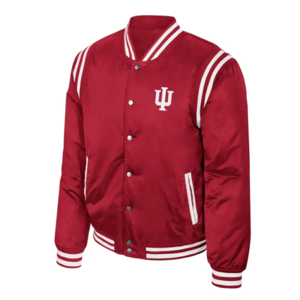 Indiana Hoosiers Teddy Varsity Satin Jacket