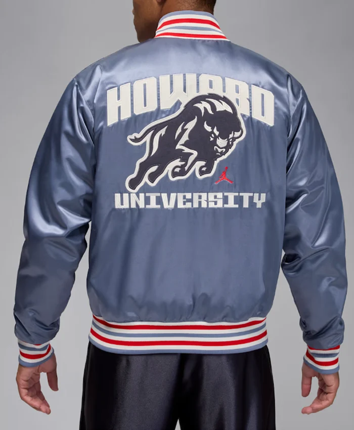 Jordan MVP x Howard University Bomber Jacket - Image 3