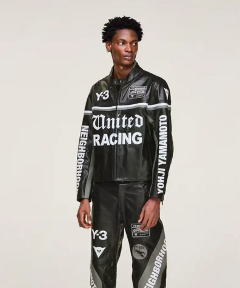 Jude Bellingham Y-3 United Racing Leather Jacket - Image 3