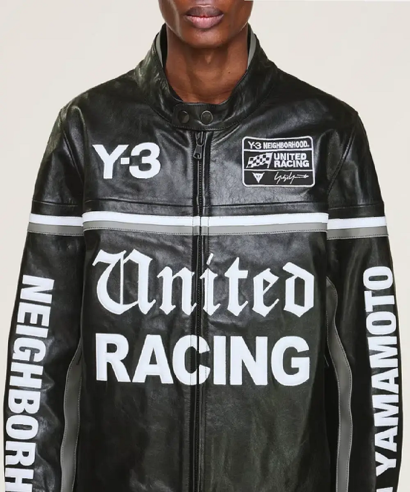 Jude Bellingham Y-3 United Racing Leather Jacket - Image 4