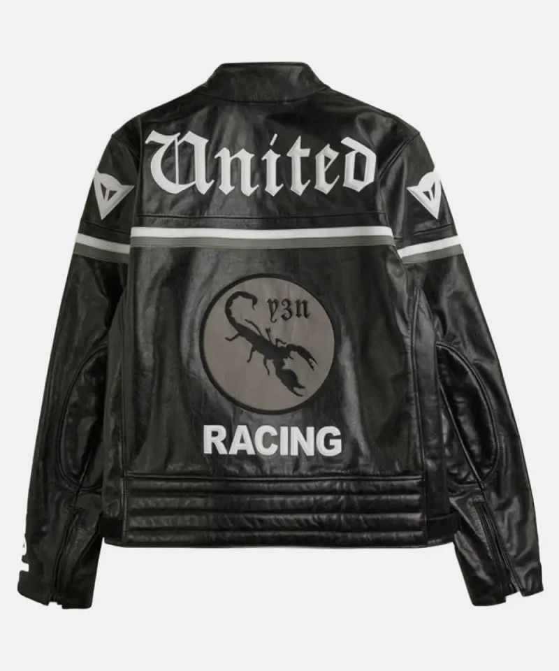 Jude Bellingham Y-3 United Racing Leather Jacket - Image 2