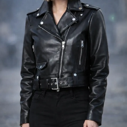 Killer Clown Girls Marieka Prom Double Rider Leather Jacket