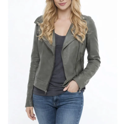 Laura Vandervoort Bitten Leather Jacket