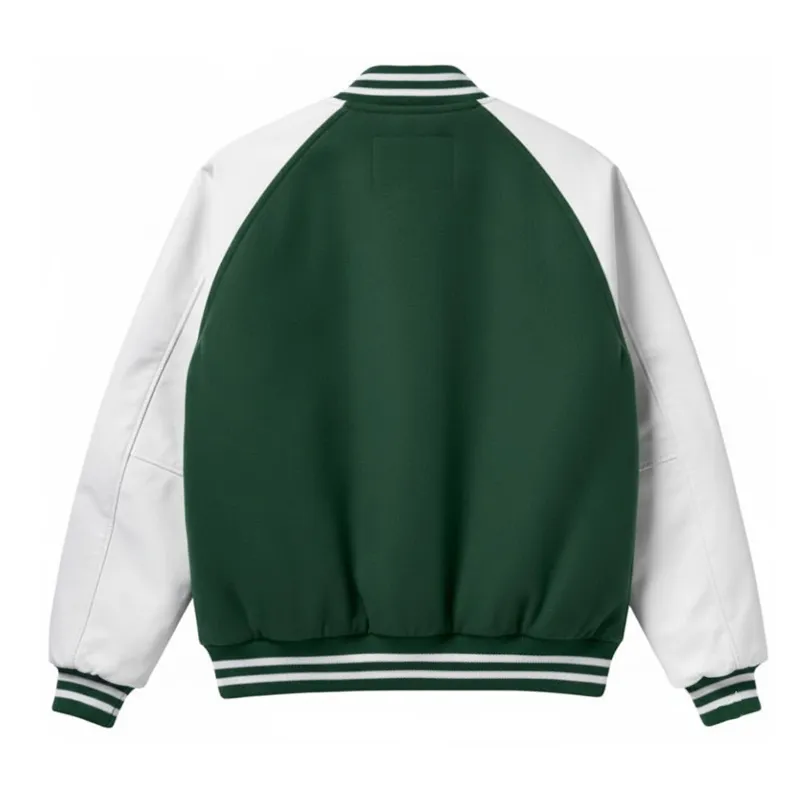Marshall University Green and White Varsity Jacket - Image 2