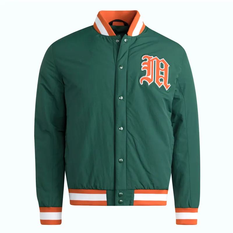 Miami Hurricanes Green Coaches Dugout Jacket