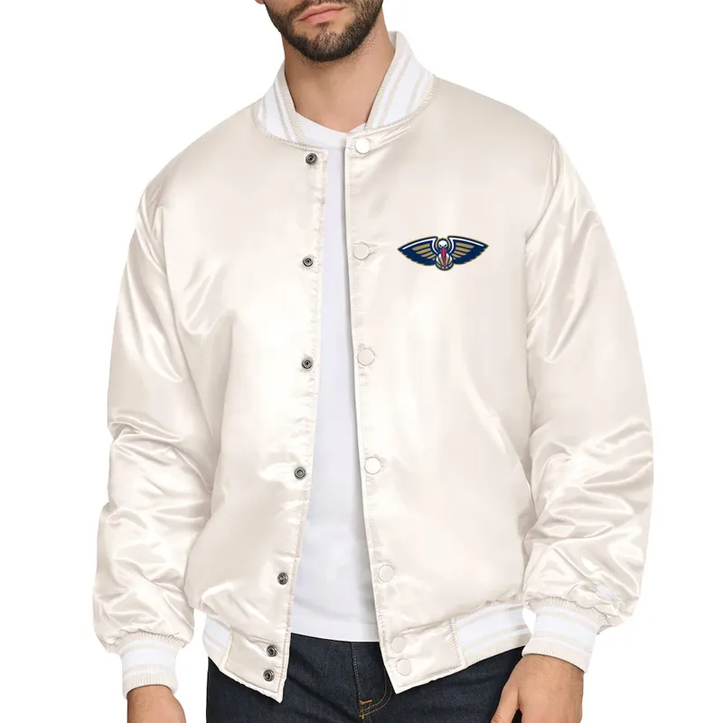 New Orleans Pelicans Double Team Cream Jacket - Image 2