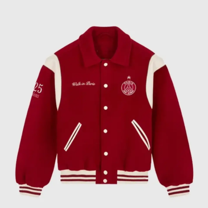 PSG x Walk In Paris Teddy Varsity Jacket