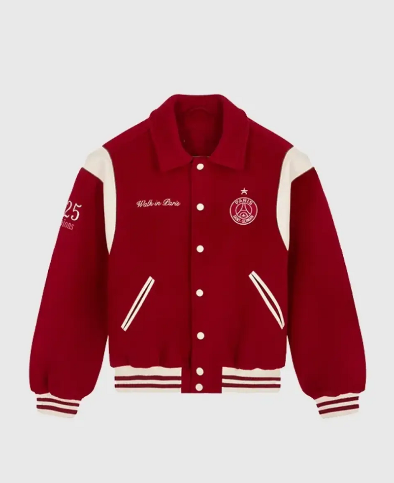 PSG x Walk In Paris Teddy Varsity Jacket