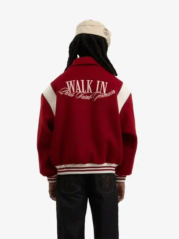 PSG x Walk In Paris Teddy Varsity Jacket - Image 5