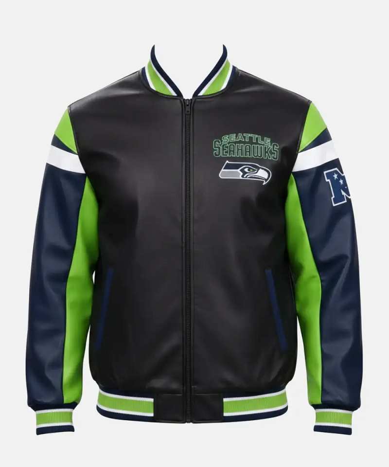 Seattle Seahawks Varsity Leather Jacket