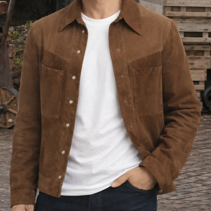 The Adventures Of Cliff Booth Brad Pitt Suede Jacket