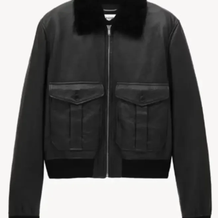 The Voice S29 John Legend Shearling Collar Leather Jacket