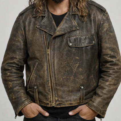 The Wrecking Crew Jason Momoa Distressed Leather Jacket