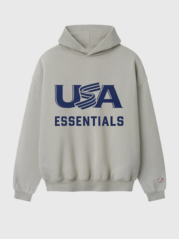 Essentials Fear of God 2026 USA Baseballs Sport Fleece Pullover Hoodie