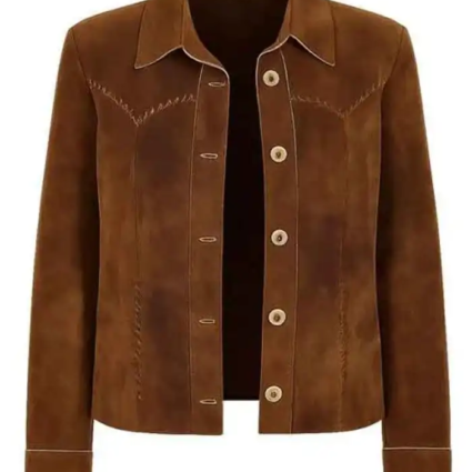 Happys Place Reba McEntire Brown Suede Jacket