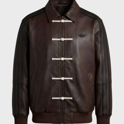 Limited-Edition 2026 Adidas Tang CNY Chinese New Year Leather Jacket