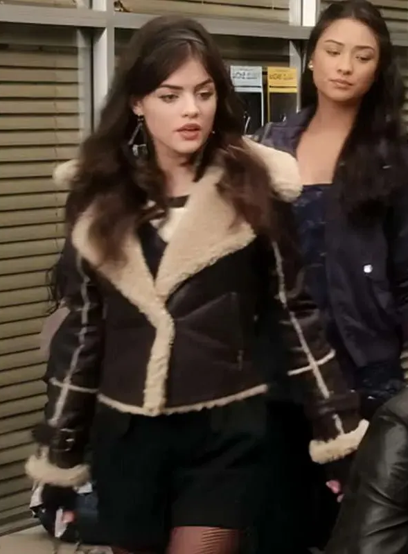 Pretty Little Liars Aria Montgomery Shearling Jacket