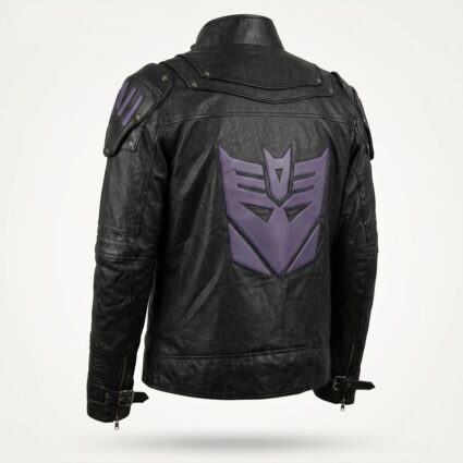 Transformers Decepticon Shield Black Armor Leather Jacket