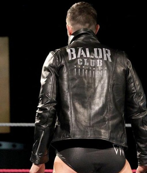 WWE Superstar Wrestler Finn Balor Club Leather Jacket - Image 4