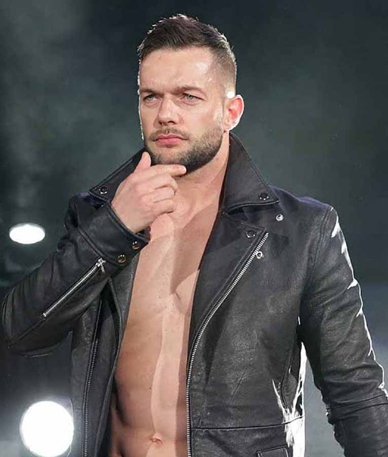 WWE Superstar Wrestler Finn Balor Club Leather Jacket - Image 3