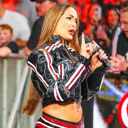 WWE Nikki Bellas Cropped Leather Jacket