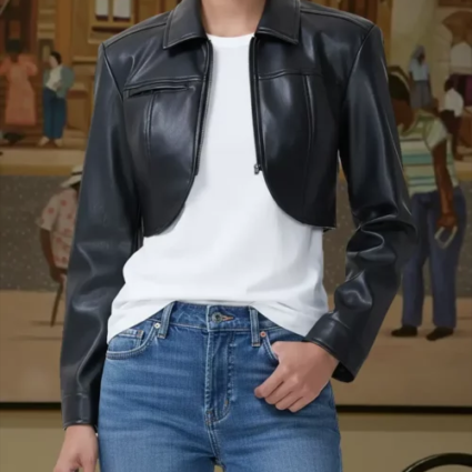 Beyond The Gates Trisha Mann Black Cropped Jacket