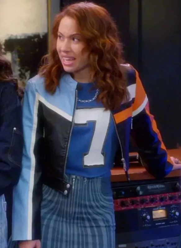 Electric Bloom Carmen B. Sanchez Colorblock Leather Jacket - Image 7