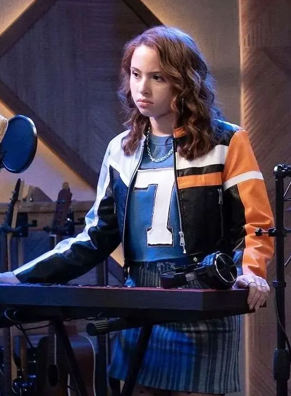 Electric Bloom Carmen B. Sanchez Colorblock Leather Jacket - Image 6