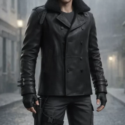 Resident Evil 9 Leon Kennedy Black Leather Jacket