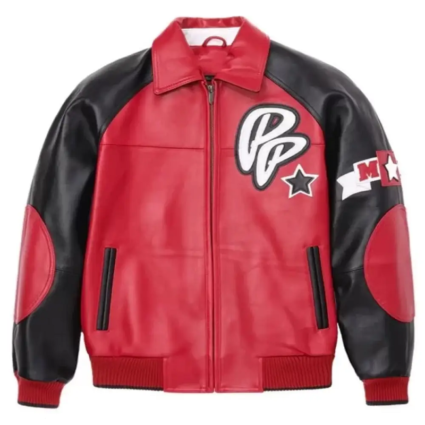 Soda Club Plush Pelle Pelle Red Leather Jacket