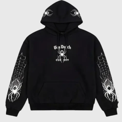 Spider Crest Black Pullover Hoodie
