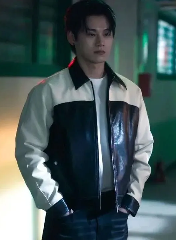 Study Group Pi Han Wool Leather Jacket