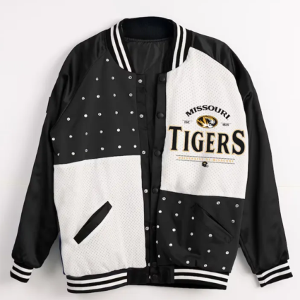 Black NCAA Missouri Tigers Inner Drive Rhinestone Jacket