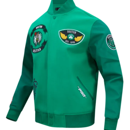 Boston Celtics Born For Sport Kelly Green Varsity Jacket