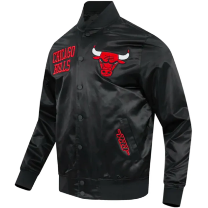 Chicago Bulls City Arch Black Satin Jacket
