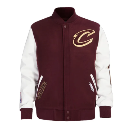 Cleveland Cavaliers Classic Wine Black Varsity Jacket
