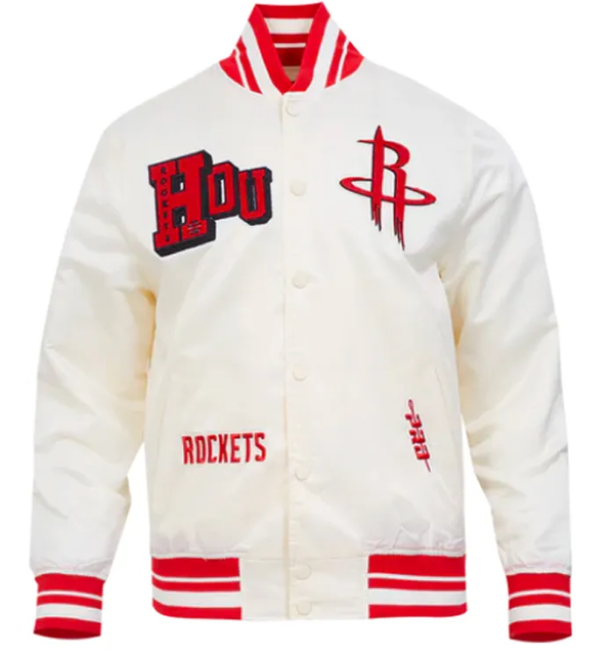 Eggshell NBA Houston Rockets Best of Rib Jacket - A2 Jackets