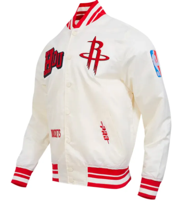 Eggshell NBA Houston Rockets Best of Rib Jacket - A2 Jackets