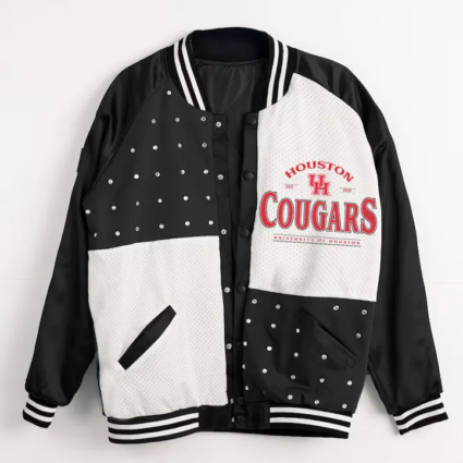 Houston Cougars Inner Drive Varsity Rhinestone Black Jacket