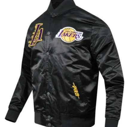 LA Lakers City Arch Black Satin Jacket