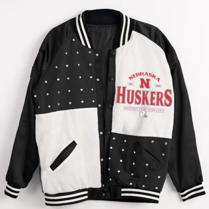 Nebraska Huskers Inner Drive Rhinestone Varsity Jacket