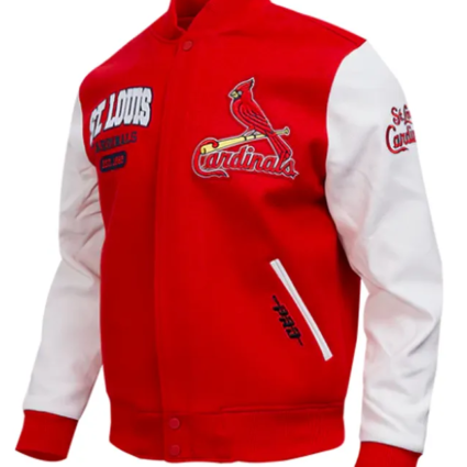 St. Louis Cardinals City Arch Red and White Varsity Jacket