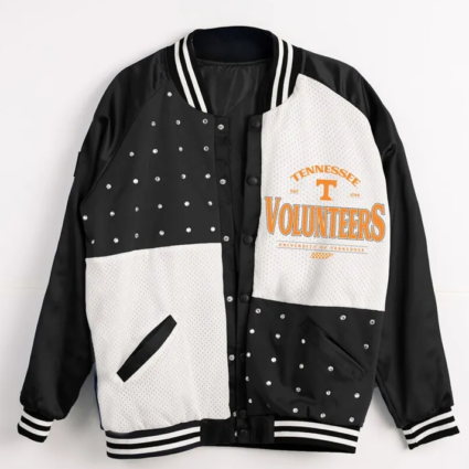 Tennessee Volunteers Inner Drive Varsity Rhinestone Black Jacket