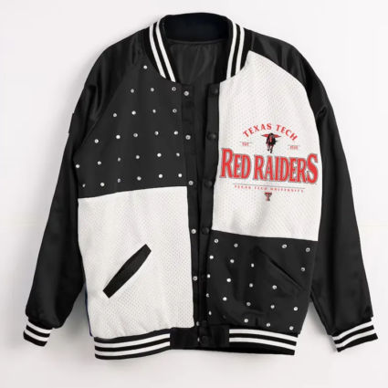 Texas Tech Red Raiders Inner Drive Varsity Rhinestone Black Jacket