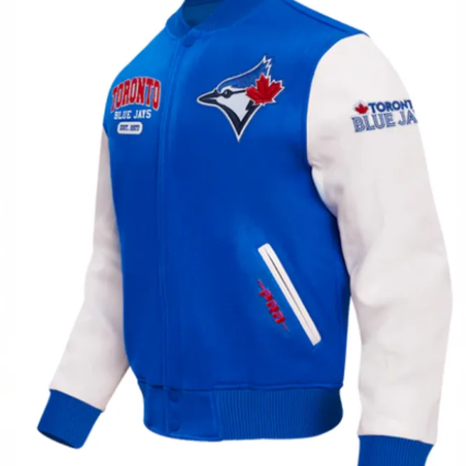 Toronto Blue Jays City Arch Royal and White Varsity Jacket