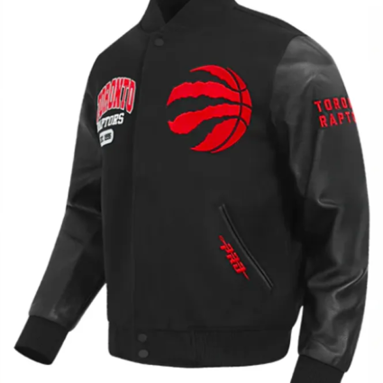 Toronto Raptors City Arch Black Varsity Jacket